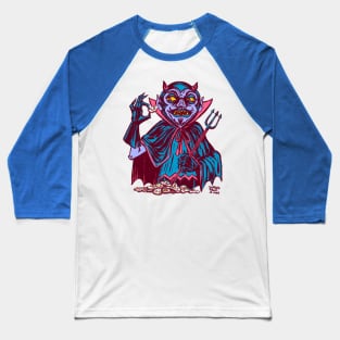 Monster Cookie Devil Blue Baseball T-Shirt